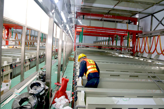 佛山鋁材氧化設備生產(chǎn)線案例